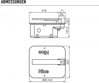 Nice M-FAB 3024 HS für Hi-Speed-Automatisierung von Drehtoren mit Torflügeln bis 3 m oder 300 kg (MFAB3024HS)(ME3024HS)