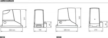 Nice RB500HS ROBUS 500 HS für Hi-Speed-Automatisierung von Schiebetoren mit einem Gewicht von bis zu 500kg